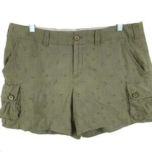 Tapemeasure Women Cargo Shorts Fairy Boho Preppy Cottage Dainty Green Size 10